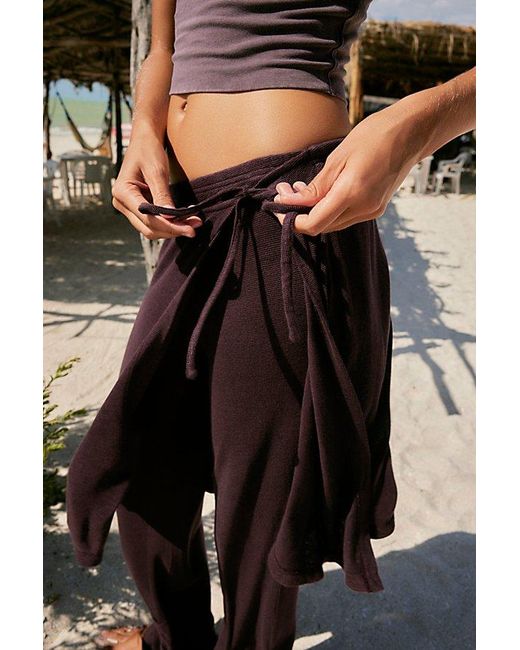 free-est Black Gauzy Knit Skants Top By