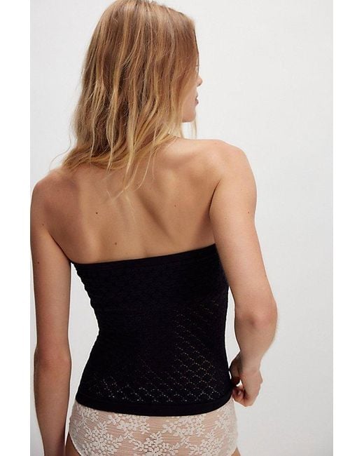 Intimately By Free People Black Honey Textured Tube Top By