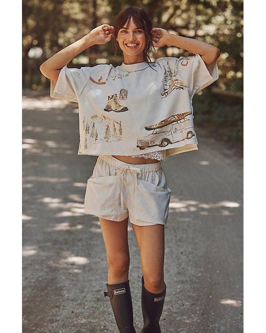 Free People White Mountain View Graphic Tee By