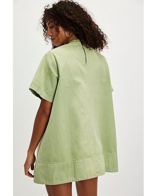 Free People Women's Green Harlow Mini Dress