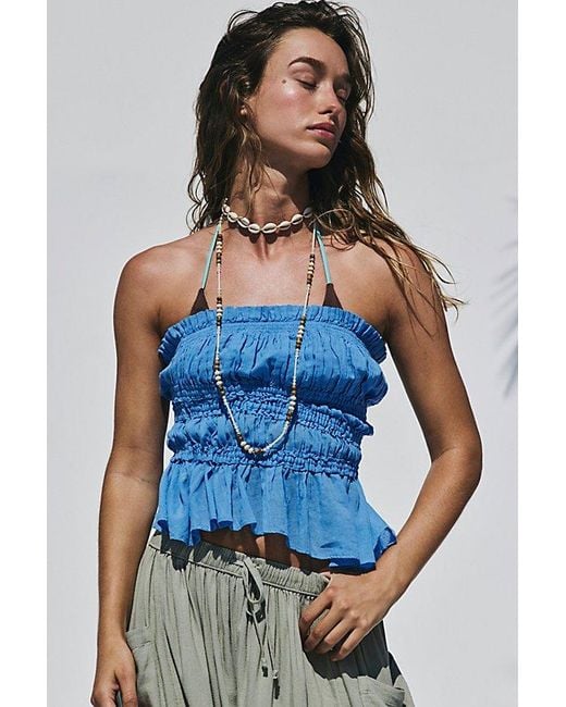 free-est Blue Daybreak Cotton Tube Top By