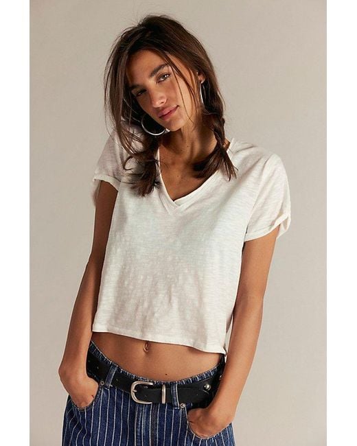 Free People White We The Free Take 2 Tee