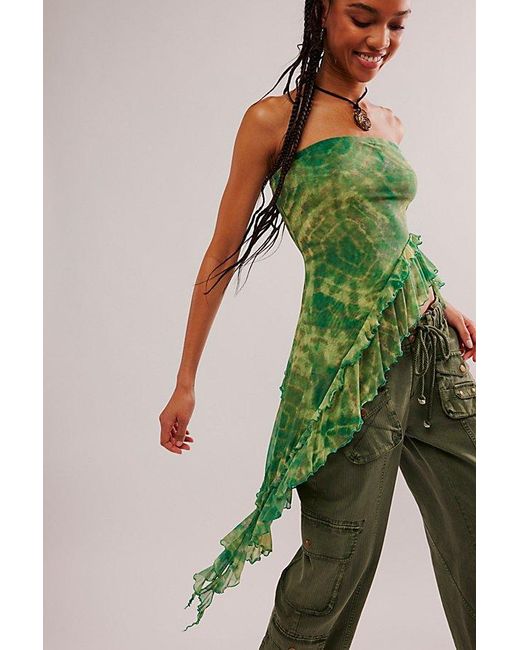 Free People Green Taylor Tube Top