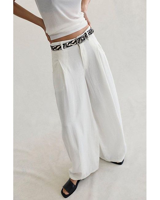 Free People Multicolor About It Baggy Linen Trousers