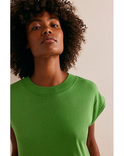 Free People Green All Day Long Midi T-Shirt Dress