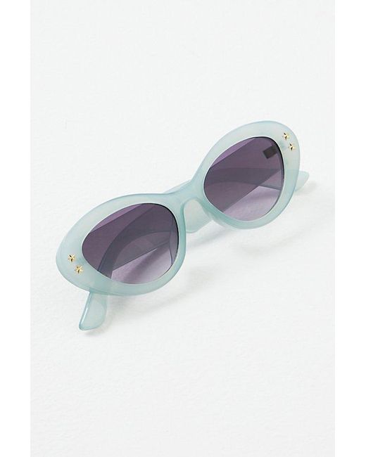 Free People Blue Star Studded Cat Eye Sunglasses