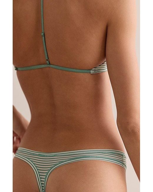 Free People Green Charlie Microfiber Thong 5-Pack