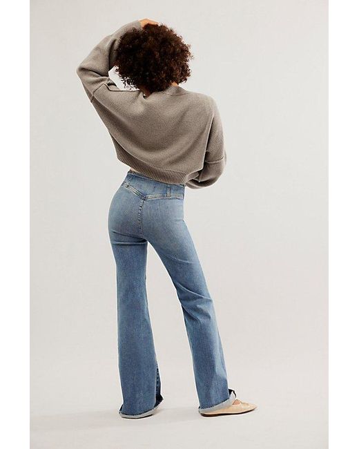 Free People Blue Crvy Wild Honey Denim At In High Tide, Size: 31