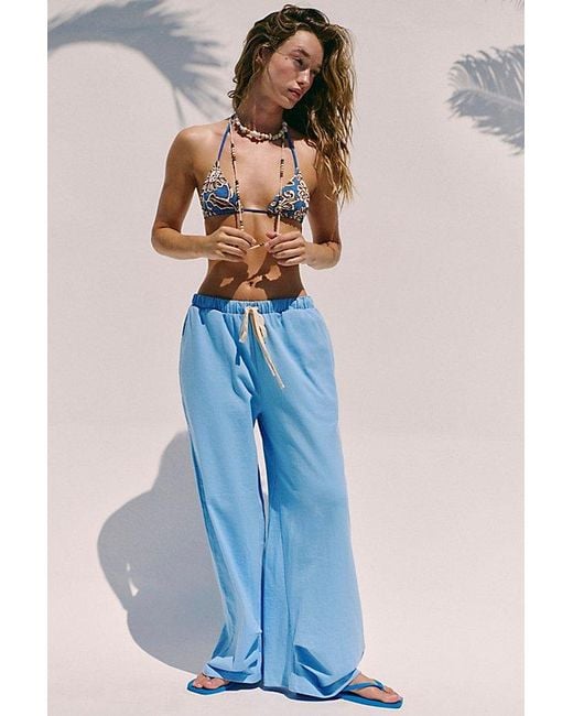 free-est Blue Dakota Solid Pants By