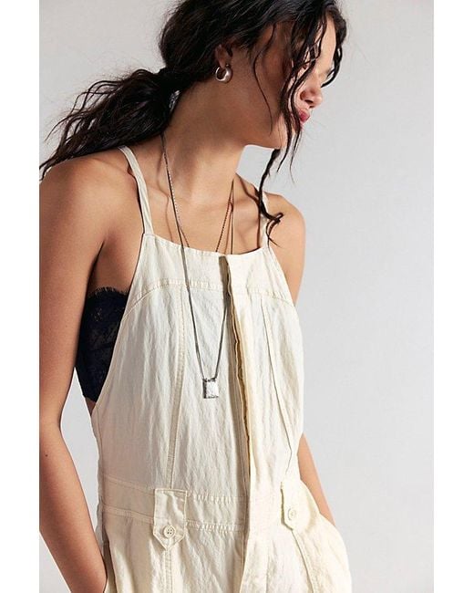 Free People Natural Sylvia Barrel One-Piece