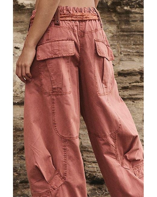 Free People Brown Onset Pull-On Cargo Pants