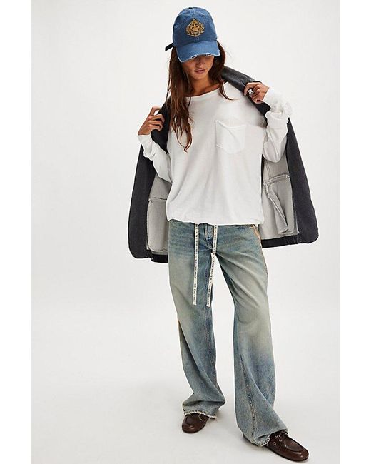 Free People White We The Free Fade Into You Tee