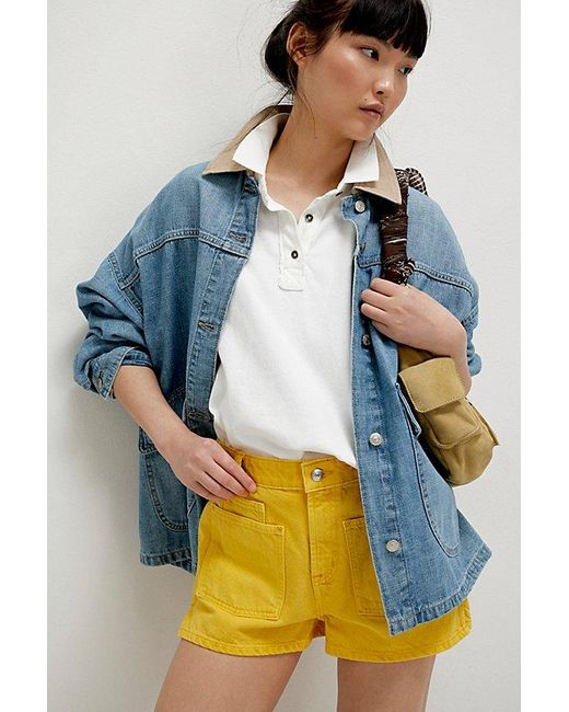 Free People Gray Bettie Sailor Shorts
