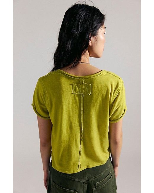 Free People Green Take 2 Tee