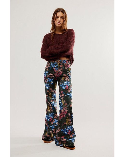 Wrangler Red Wanderer 622 Printed High-rise Jeans At Free People In Collage Florals, Size: 26