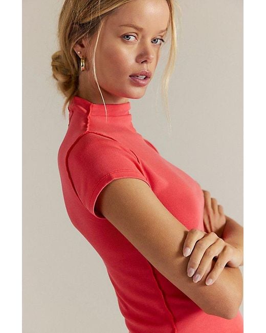 Free People Red Lola Tee