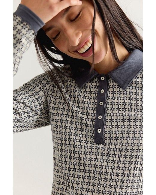 Free People Black Ginny Long Sleeve Top