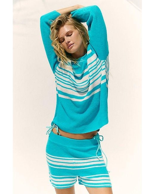 free-est Blue Malibu Surf Sweater Co-Ord By