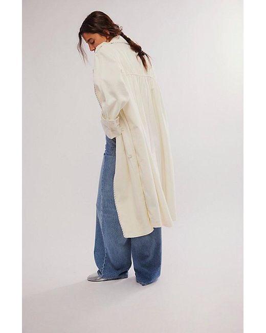 Free People Natural Times Up Trench Coat