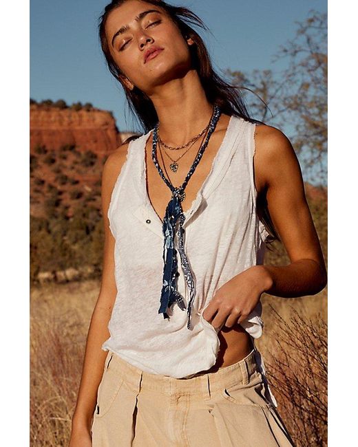 Free People Brown Ayu Strand Necklace