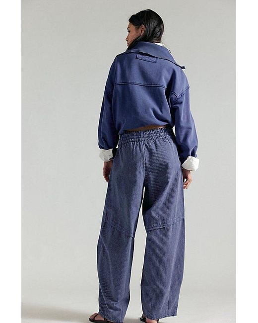 Free People Blue Something Good Pull-On Barrel Pants