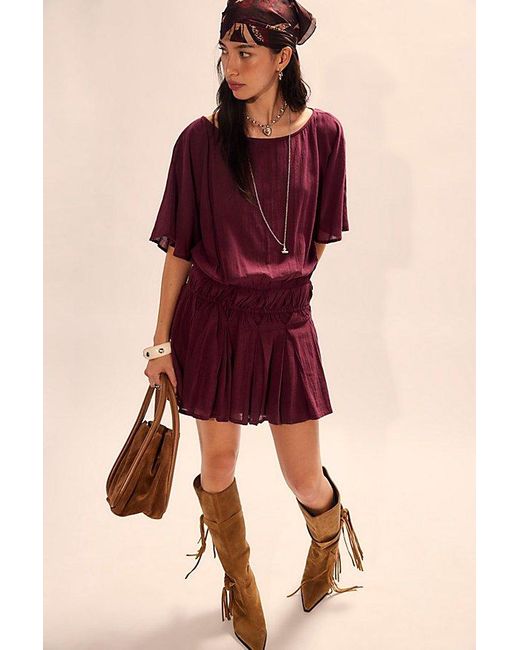 free-est Purple Sutton Mini Dress By