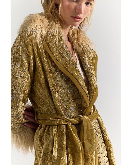Free People Multicolor Pyre Embellished Duster Jacket