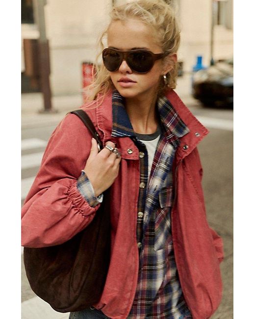 One Teaspoon Brown Essential Patchwork Flannel Top