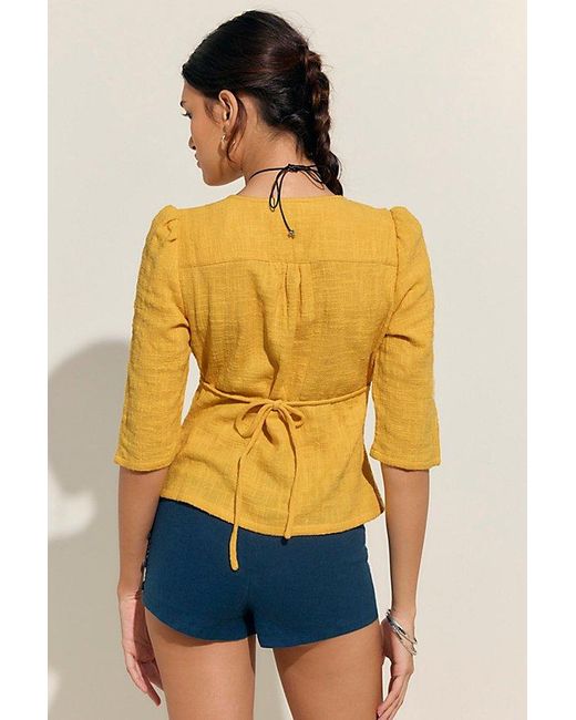 free-est Yellow Breanna Top By