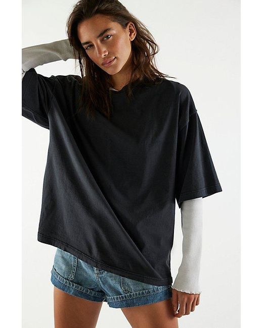 Free People Blue We The Free Perfect Oversized Tee