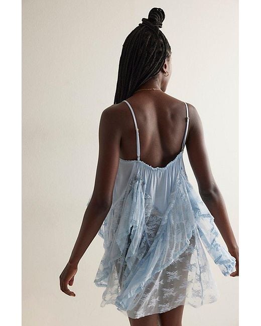 Intimately By Free People Blue Sunday Candy Mini Slip By