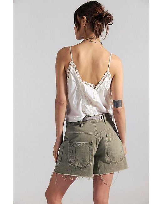 Free People Blue Moxie Barrel Shorts