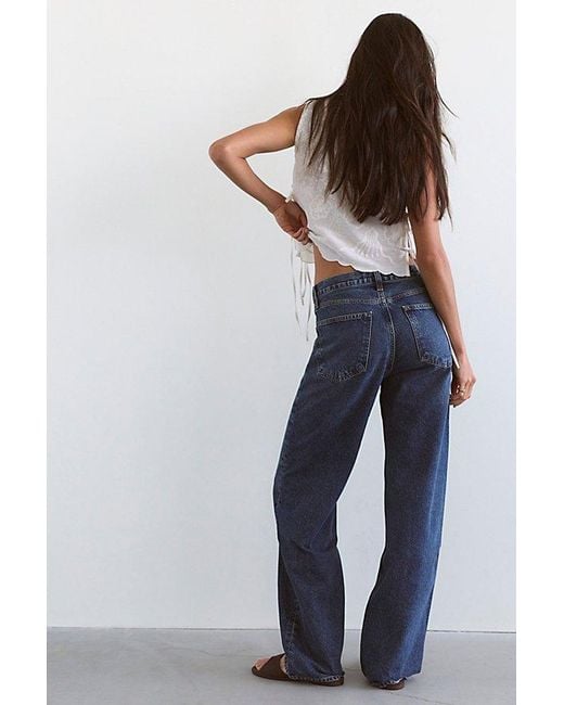 Agolde Blue Arc Criss Cross Jeans