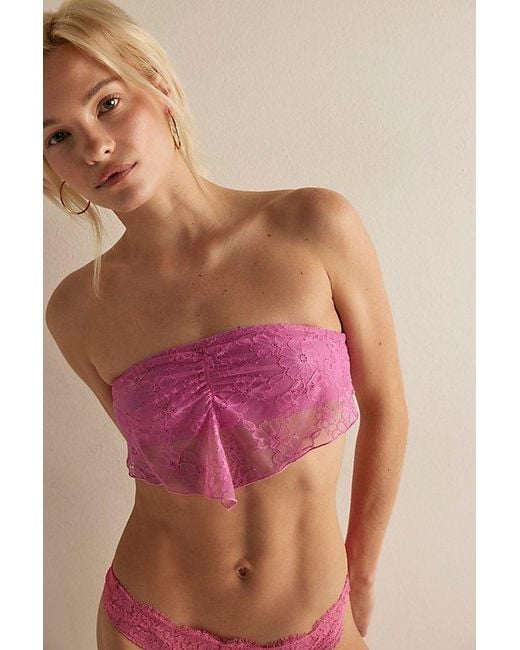 Intimately By Free People Pink Lace Scarf Bandeau By
