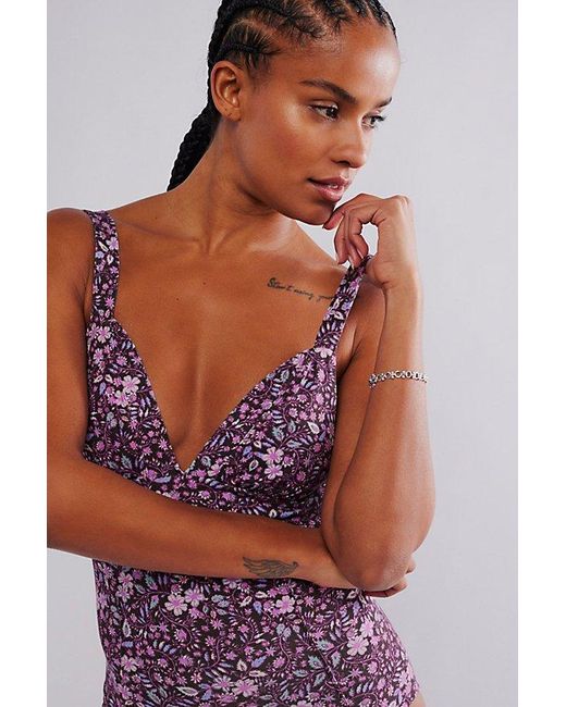 Intimately By Free People Multicolor Wear It Out Printed Bodysuit