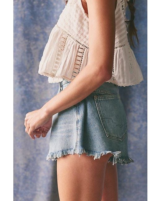 Free People Blue We The Free Sparks Fly Shorts