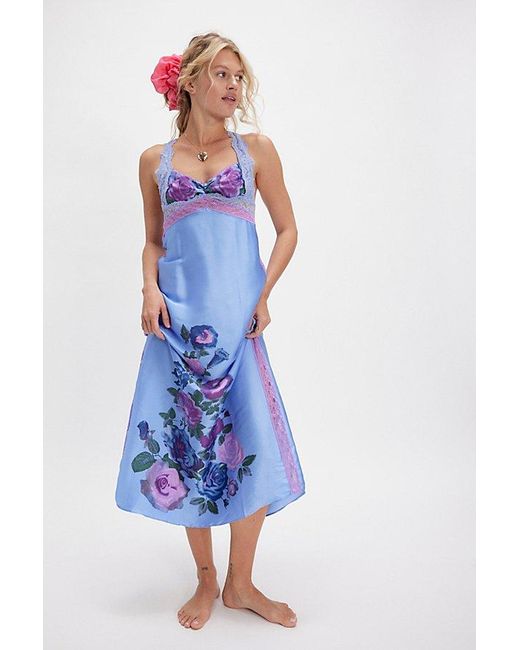 Intimately By Free People Blue Just Dreamy Maxi Slip By