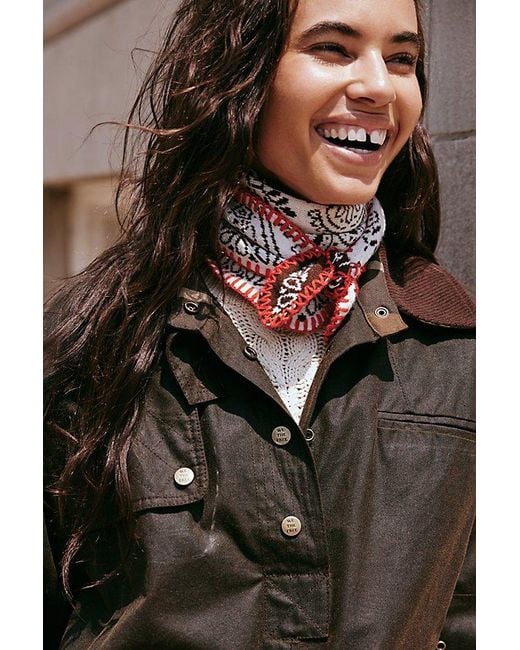 Free People Brown Carmen Knitted Triangle Bandana