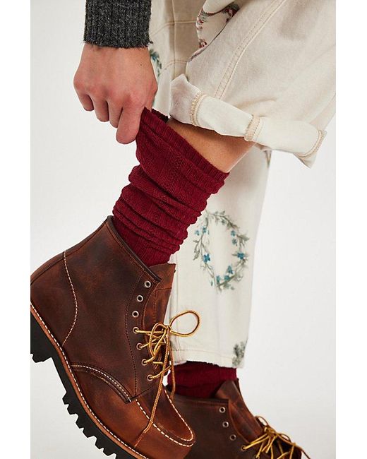 Free People Red Essential Knee High Sock