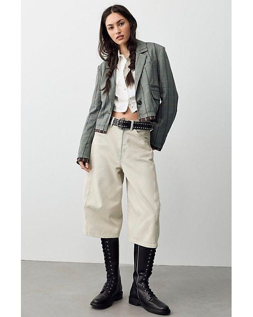 Free People Gray Academia Blazer Jacket