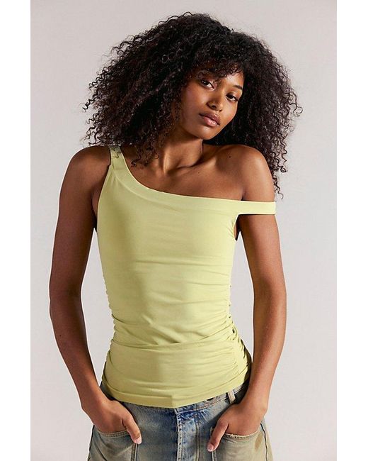 Intimately By Free People Green Round Two Asymmetrical Tank Top By