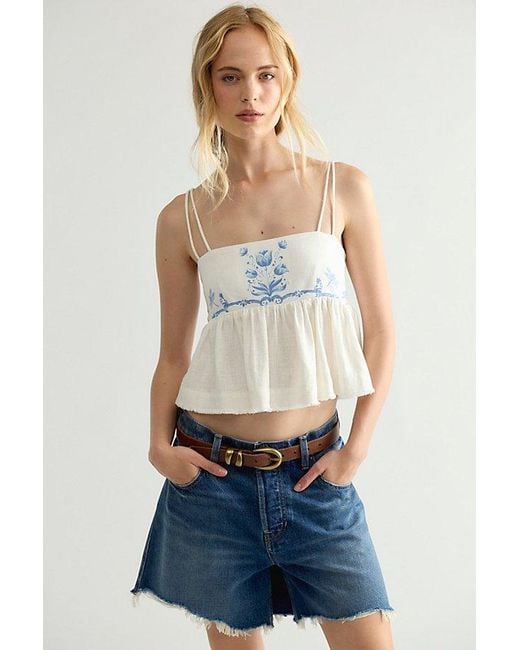 Free People Brown Delft Dreams Pant Set