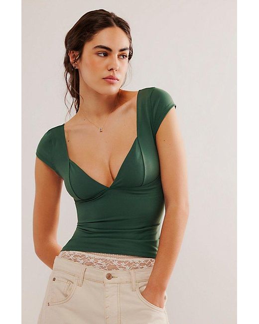 Intimately By Free People Green Duo Corset Cami