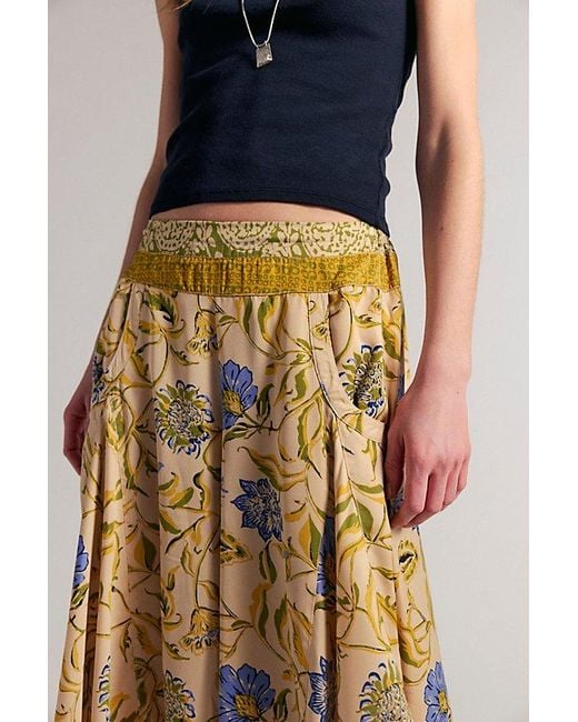 Free People Multicolor Sweet Reaction Pull-On Wide-Leg Crop Pants