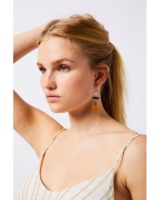 Free People Gray Robinson Dangle Earrings At In Mixed