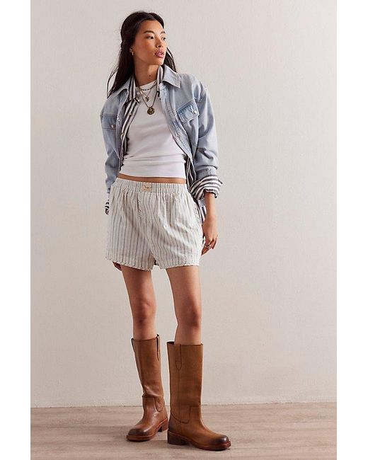 Free People Gray We The Free Day To Day Striped Boxers