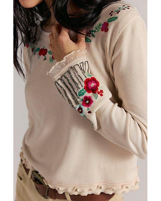 Free People Blue Carter Long Sleeve