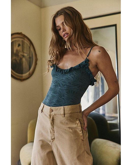 Intimately By Free People Multicolor Ruffle Shuffle Bodysuit By