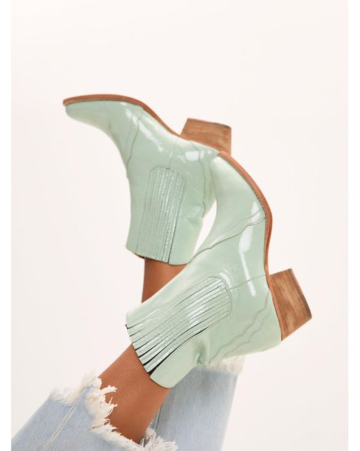 Free People Green New Frontier Chelsea Boots
