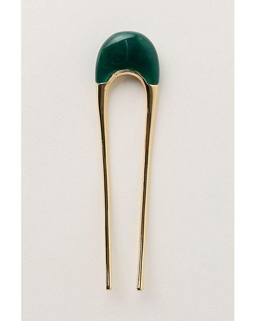 Free People Green Suki Plated Hair Pin